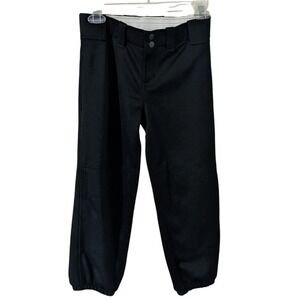 Girls Baseball‎ Softball Pants Black Elastic Cuff Athletic Sportswear Large NWT
